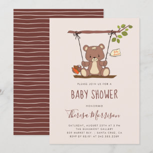 Wunderliche Teddybär-Babyparty-Einladung Einladung