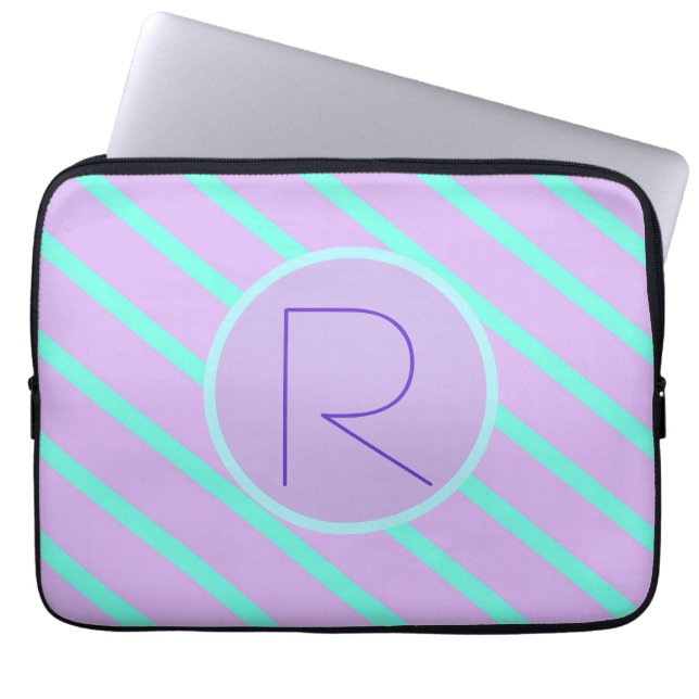 Wunderliche weich-Grundlegende Monogramm R-Laptop Laptopschutzhülle (Vorderseite)