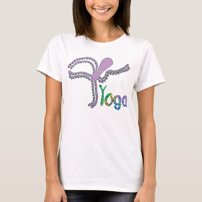 Wunderliche Yoga-Krake T-Shirt (Vorderseite)