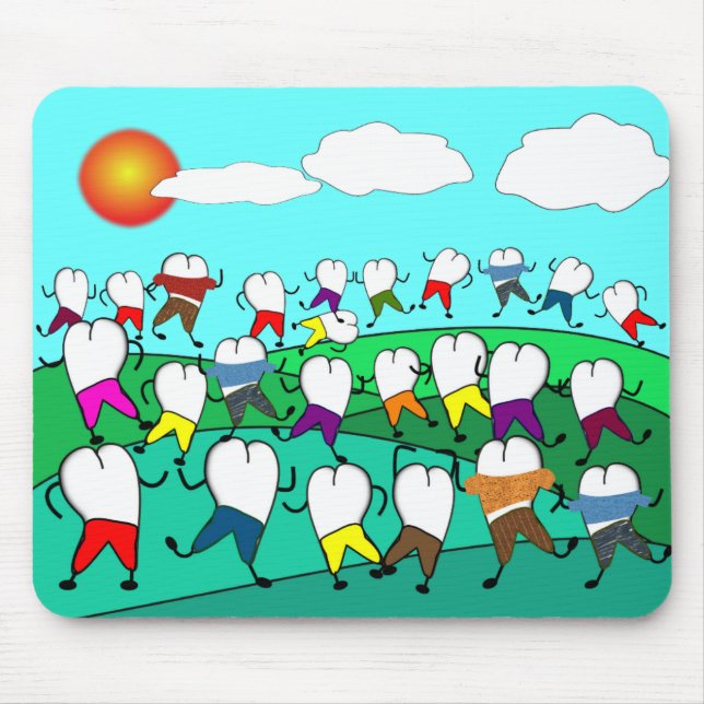 Wunderliche zahnmedizinische Zahn-Kunst-Geschenke Mousepad (Vorne)