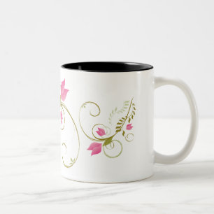 Wunderlicher Blumen-Tassen-Entwurf Zweifarbige Tasse