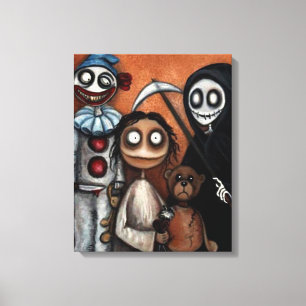 Wunderlicher dunkler Creepy Kunst-Leinwand-Druck Leinwanddruck