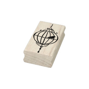 Wunderlicher runder Birdcage-Gummikunst-Briefmarke Gummistempel