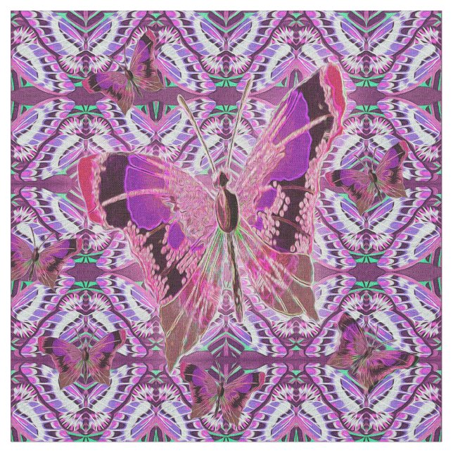 Wunderlicher Schmetterling Stoff (Nahaufnahme)