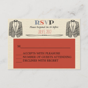 Wunderlicher Schriftart-homosexuelles Hochzeit RSVP Karte