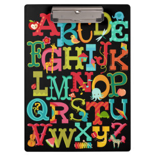 Wunderliches Alphabet-Klemmbrett Klemmbrett