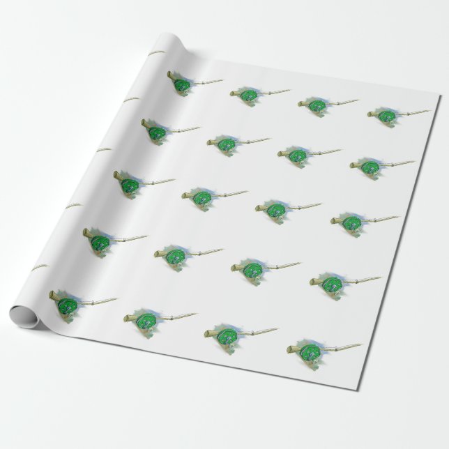 Wunderliches antikes Fischen-Spulen-Packpapier Geschenkpapier (Ungerollt)
