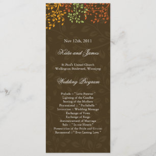 Wunderliches Hochzeit im Herbsts-Programm Programm