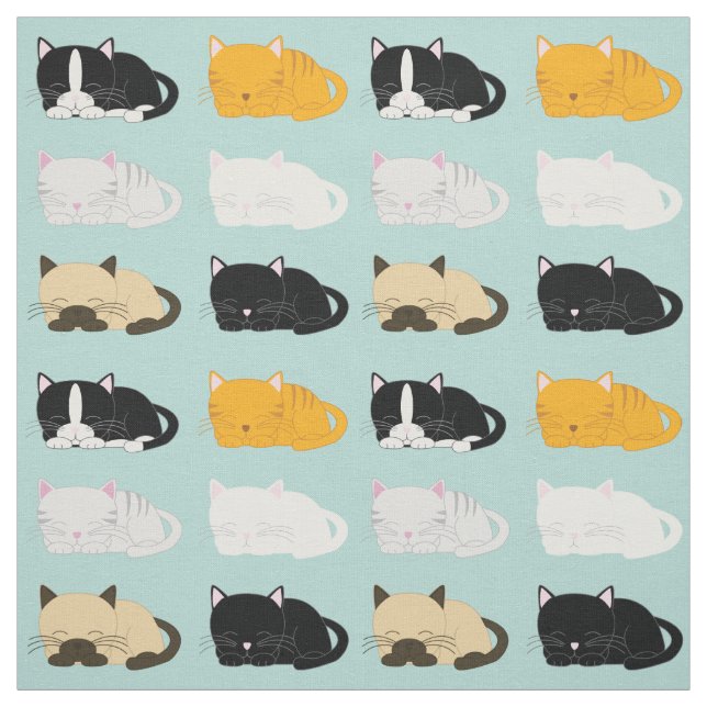 Wunderliches Katzen-Muster Stoff (Muster)