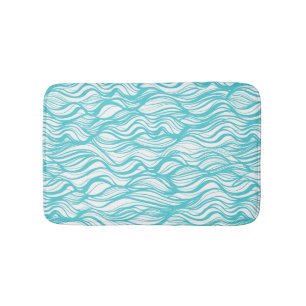 Wunderliches Ozean-Wellen-Aqua-blaue Bad-Matte Badematte