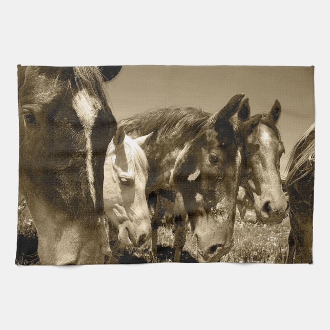 Wunderliches Stallions-PferdeGeschirrtuch Küchentuch (Horizontal)