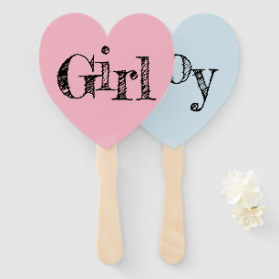 Wunderliches Typografie-Rosa-blaues Geschlecht Fächer