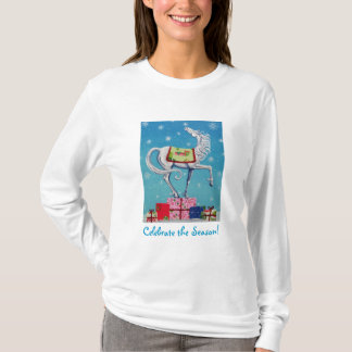 Wunderliches Weihnachtspferdefeiertags-Shirt T-Shirt