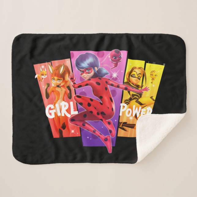 Wundermädchen | Girl-Power Sherpadecke (Vorderseite (Horizontal))