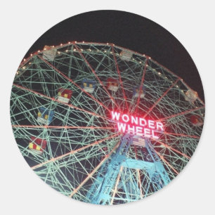 'Wunderrad bei Nacht' Aufkleber