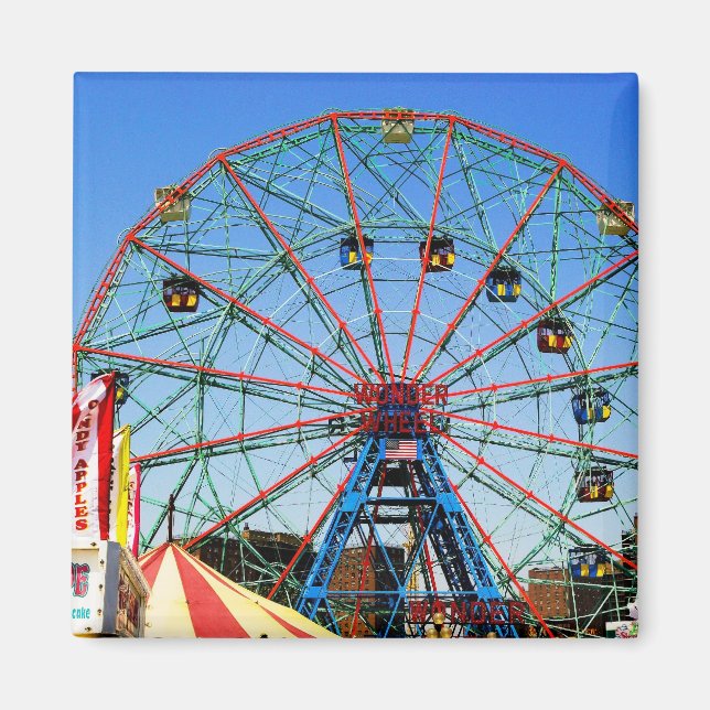Wunderrad - Coney Island, NYC-Magnet Magnet (Vorne)