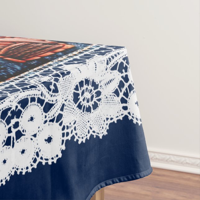 Wunderschön besticktes Pferd Tischdecke (Beispiel)