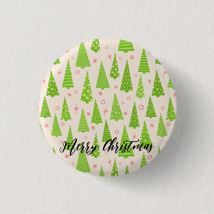 Wunderschön dekoriert Weihnachtsbaum Button