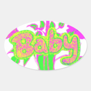 Wunderschön Erstaunlich Baby Rosa Inspirierend Blu Ovaler Aufkleber