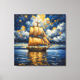 Wunderschön gerendertes Schiff Leinwanddruck