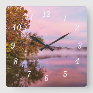 Wunderschön rosa Morgenwall Uhr