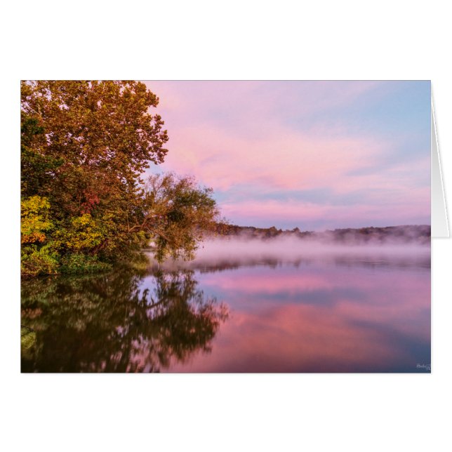 Wunderschön rosa Morning Grußkarte (Vorderseite (Horizontal))