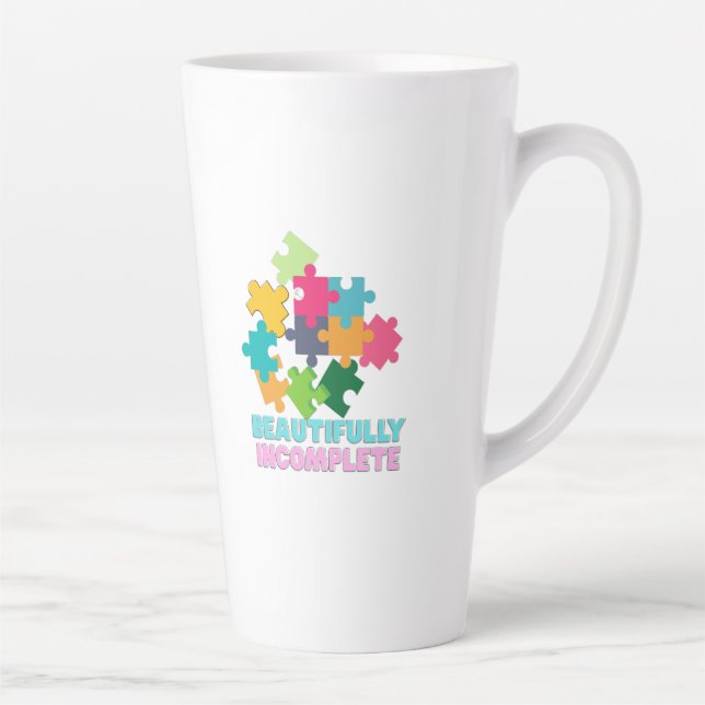 Wunderschön unvollständiges farbenfrohes Puzzletei Milchtasse (Rechts)