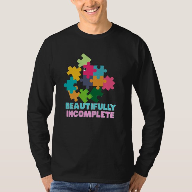Wunderschön unvollständiges farbenfrohes Puzzletei T-Shirt (Vorderseite)
