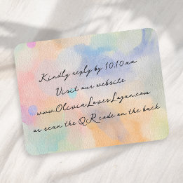 Wunderschöne abstrakte Aquarell-Moderne-Script-Hoc RSVP Karte