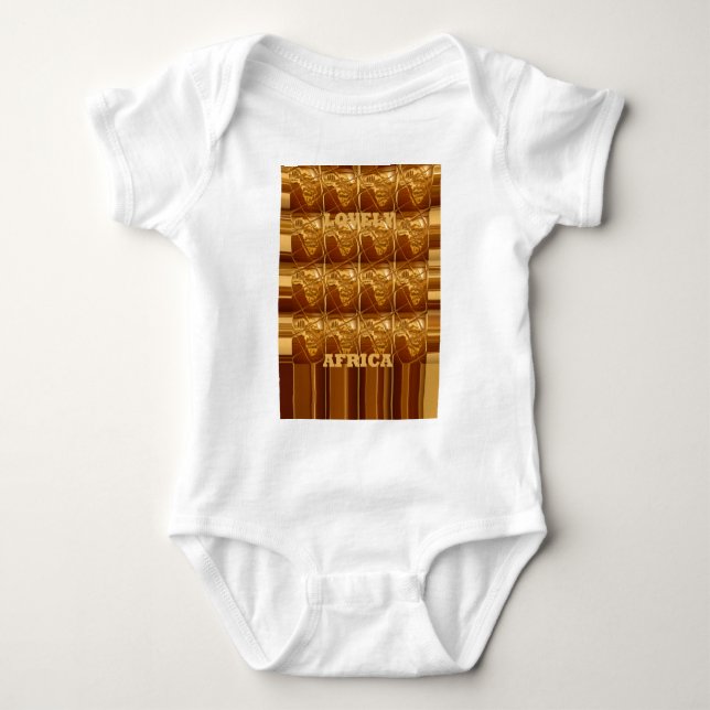 Wunderschöne Afrikanische Karte Print Golden Desig Baby Strampler (Vorderseite)