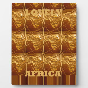 Wunderschöne Afrikanische Karte Print Golden Desig Fotoplatte