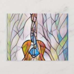 Wunderschöne akustische Gitarre Postkarte