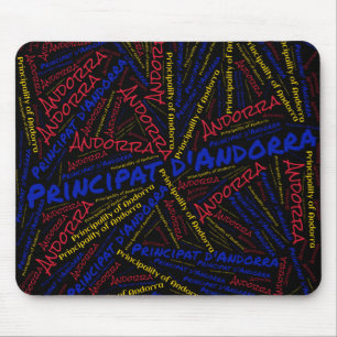 Wunderschöne Andorra Flag Farben Patriotic Mousepad