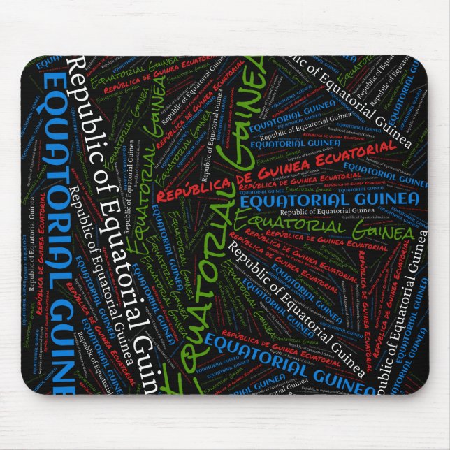 Wunderschöne äquatoriale Guinea Flag Farben Patrio Mousepad (Vorne)