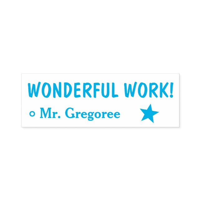 "WUNDERSCHÖNE ARBEIT!" Briefmarke aus Kautschuk Permastempel (Design)