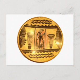 Wunderschöne atemberaubende goldene rote afrikanis postkarte