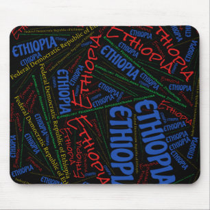 Wunderschöne äthiopische Flaggenfarben Patriotik Mousepad