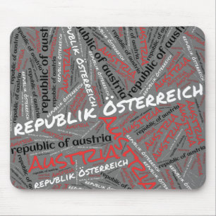 Wunderschöne Austria Flag Farben Patriotic Mousepad
