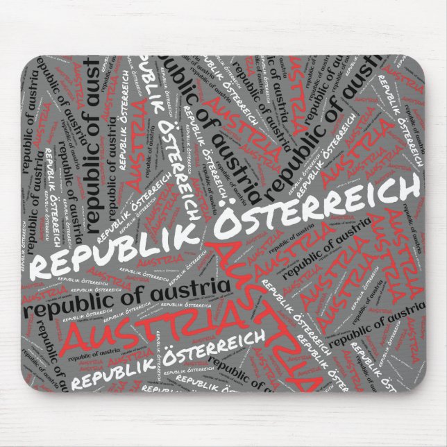 Wunderschöne Austria Flag Farben Patriotic Mousepad (Vorne)