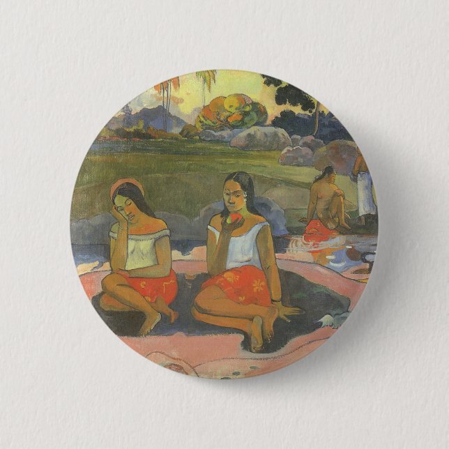Wunderschöne Benommenheit von Paul Gauguin, Vintag Button (Vorderseite)