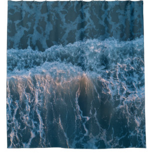 Wunderschöne blaue Waves Duschvorhang