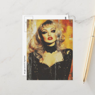 Wunderschöne blonde Frau Postkarte