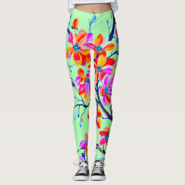 Wunderschöne Blume Watercolor Sakura Cheryy Leggings