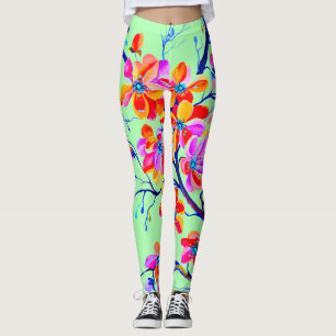 Wunderschöne Blume Watercolor Sakura Cheryy Leggings
