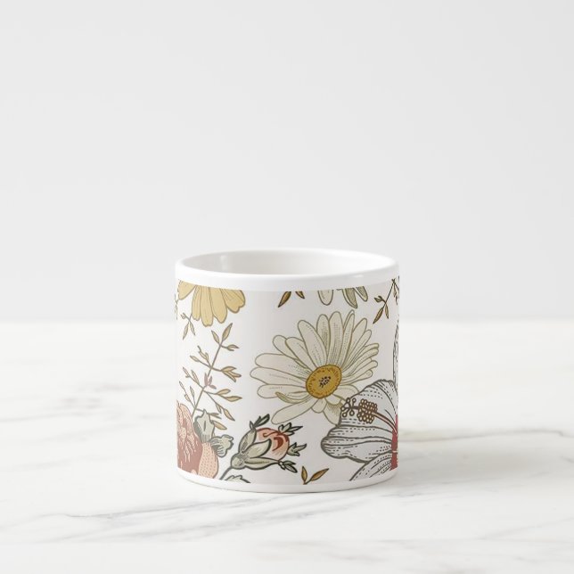 Wunderschöne Blumen Espressotasse (Vorderseite)