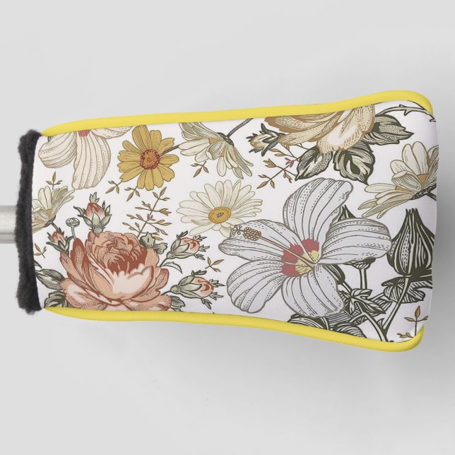 Wunderschöne Blumen Golf Headcover (Vorderseite)