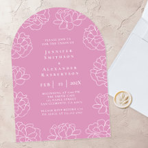 Wunderschöne botanische lila Hochzeitseinladung