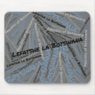 Wunderschöne Botswana Flag Farben Patriotisch Mousepad