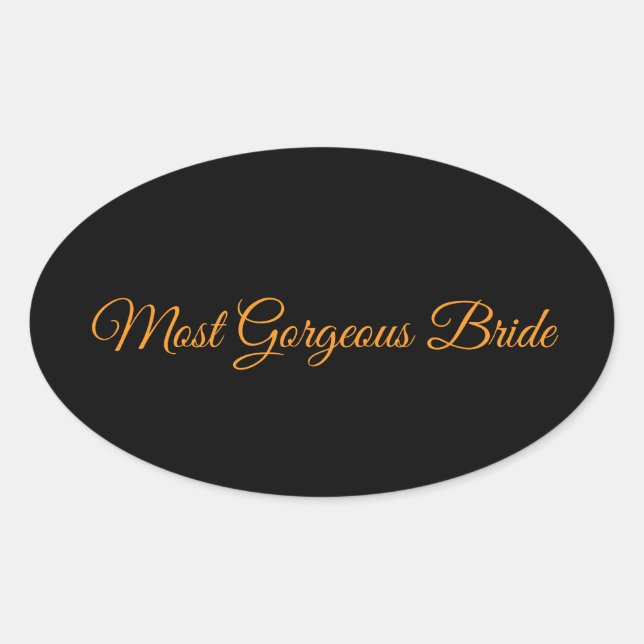 Wunderschöne Braut für Sticker (Vorderseite)
