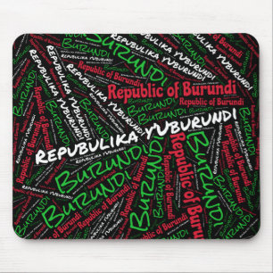 Wunderschöne Burundi Flag Farben Patriotic Mousepad